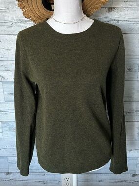 J. Crew Olive Green Crewneck Sweater